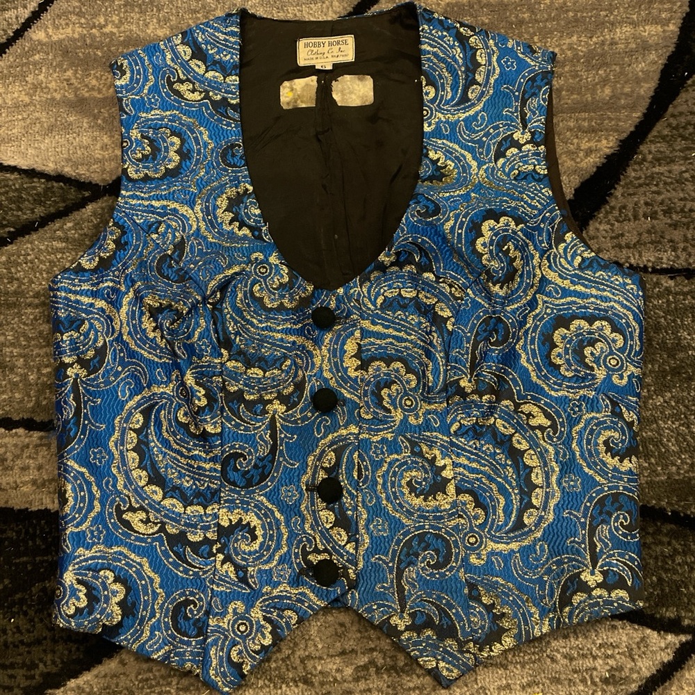 Blue Paisley Vest
